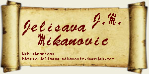 Jelisava Mikanović vizit kartica